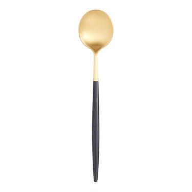 Shay Black And Gold Soup Spoons Set Of 6 | World Market