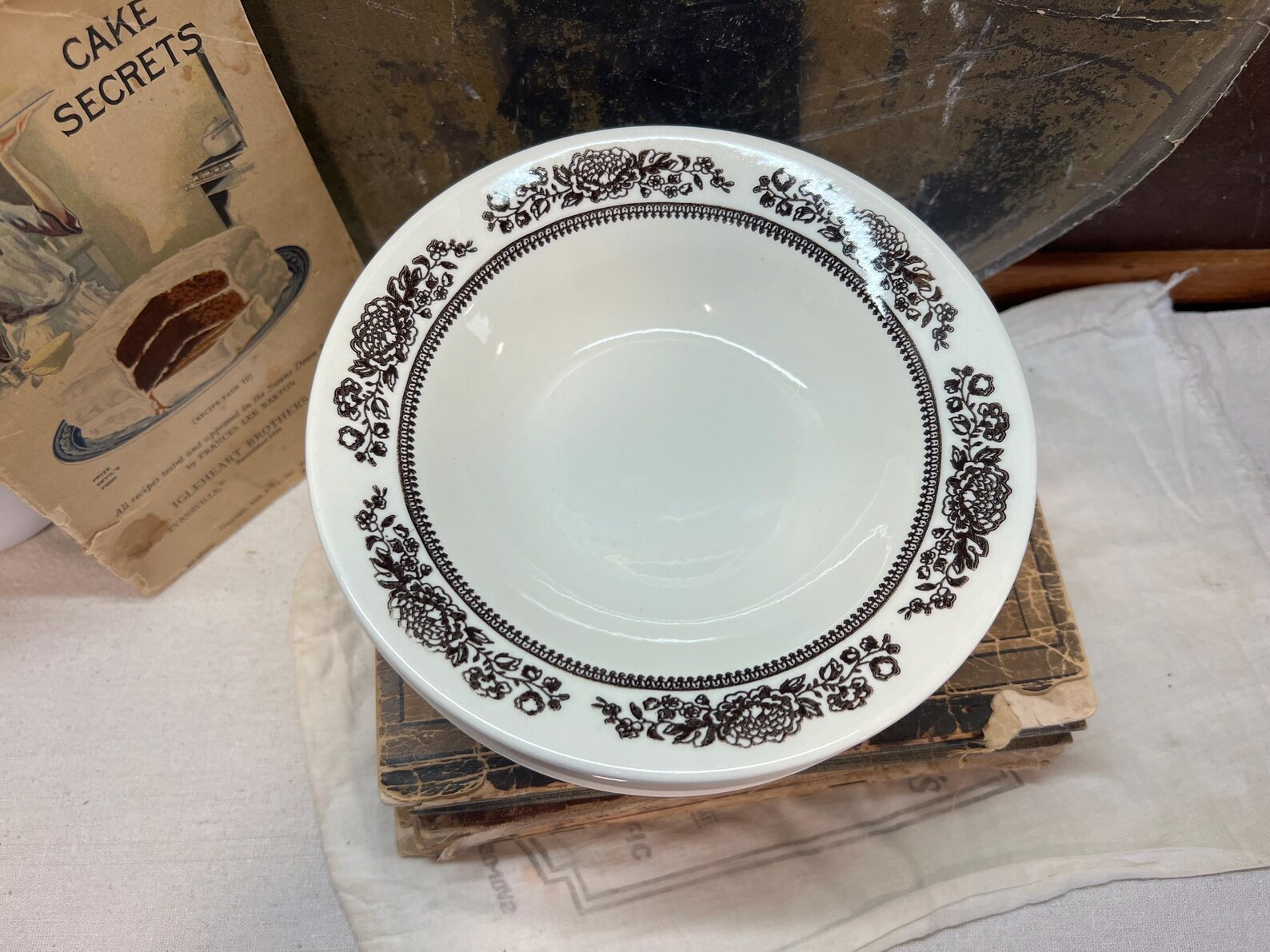 Royal China Co Sussex Brown Floral Bowls Set of Four - Etsy | Etsy (US)