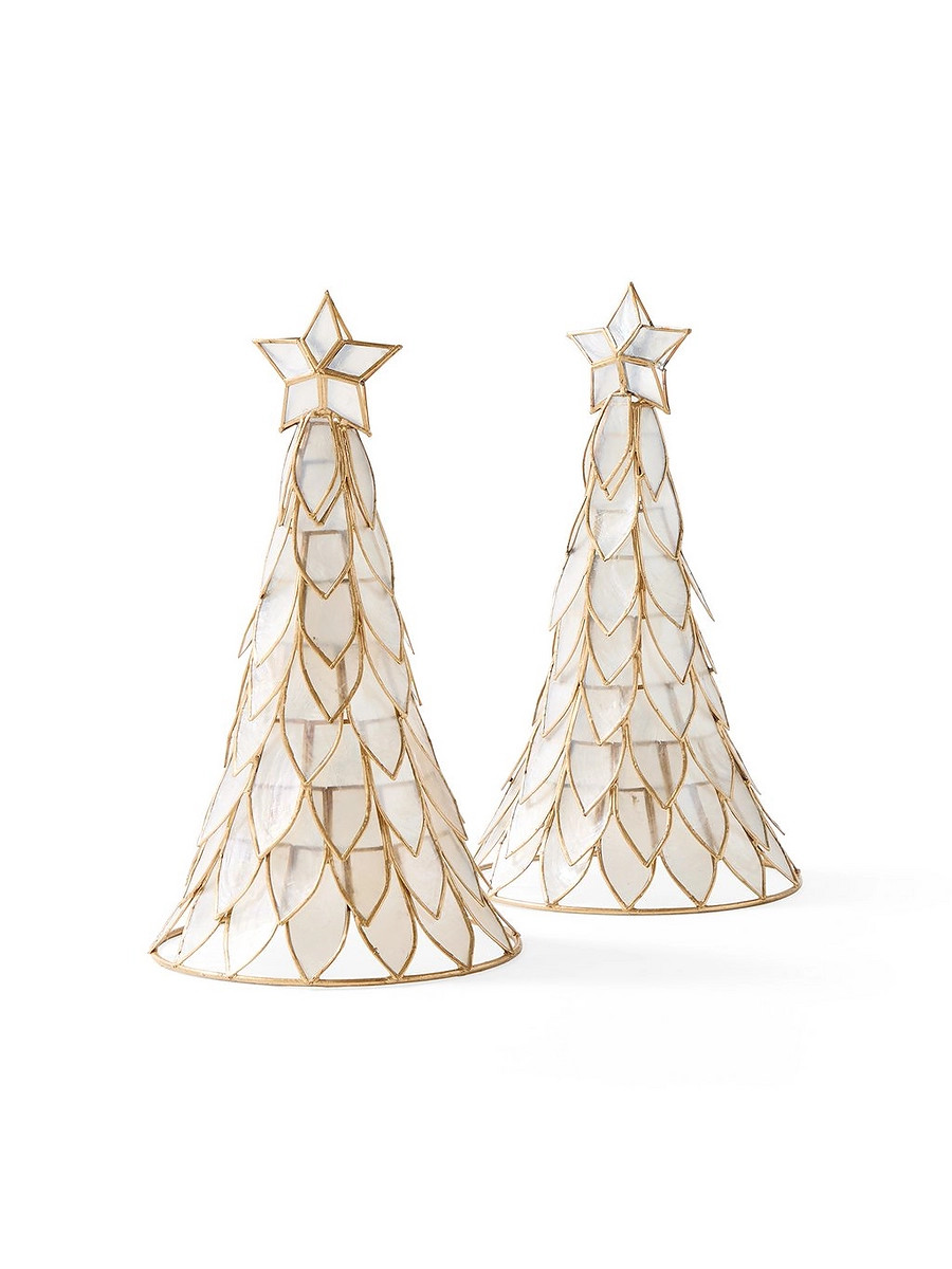 Capiz Table Top Trees (Set of 2) | Serena and Lily