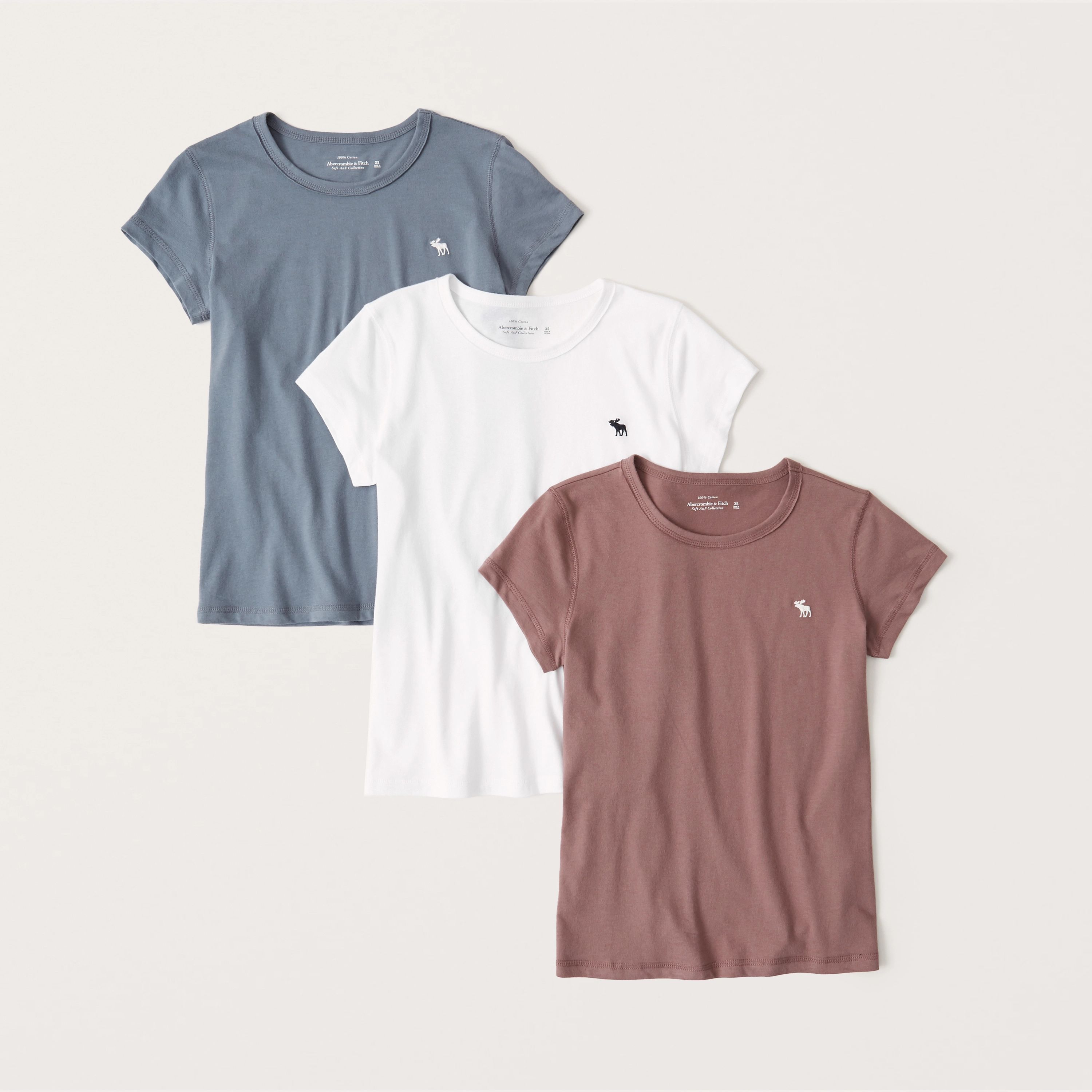 3-Pack Icon Crew Tee | Abercrombie & Fitch (US)