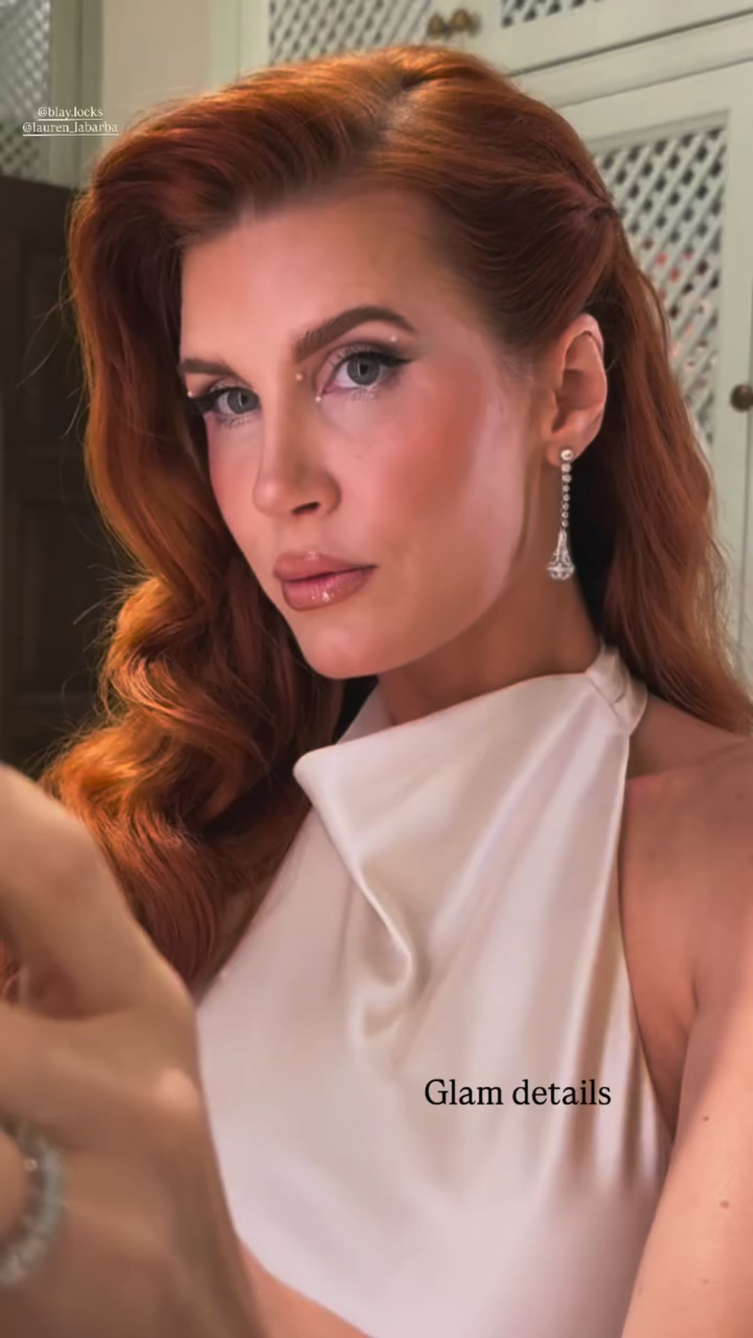 I asked for Hollywood glam and we decided to make the up close look more playful by adding a few pearls ✨ 

Fun fact: wore these earrings for my wedding 👰‍♀️

Glam team:
 @blay.locks 
@lauren_labarba (on LTK) 

#LTKWedding #LTKBeauty