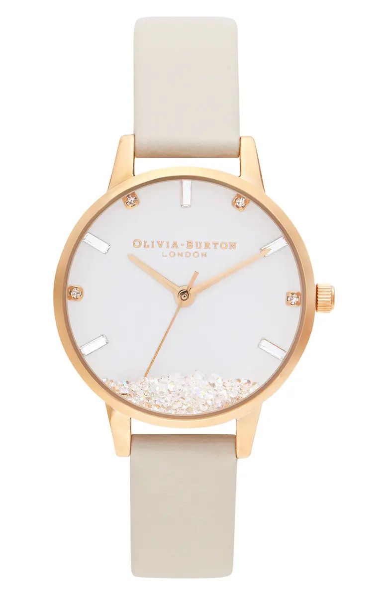 Oliva Burton Wishing Leather Strap Watch, 30mm | Nordstrom