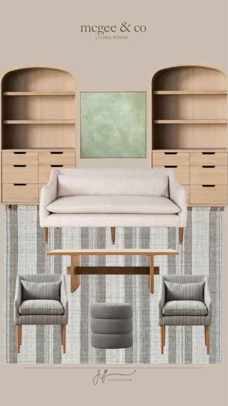 McGee & Co living room! 

Artwork, wall art, couch, chair, coffee table, book case, rug, ottoman 

#LTKHome #LTKSaleAlert #LTKFindsUnder100