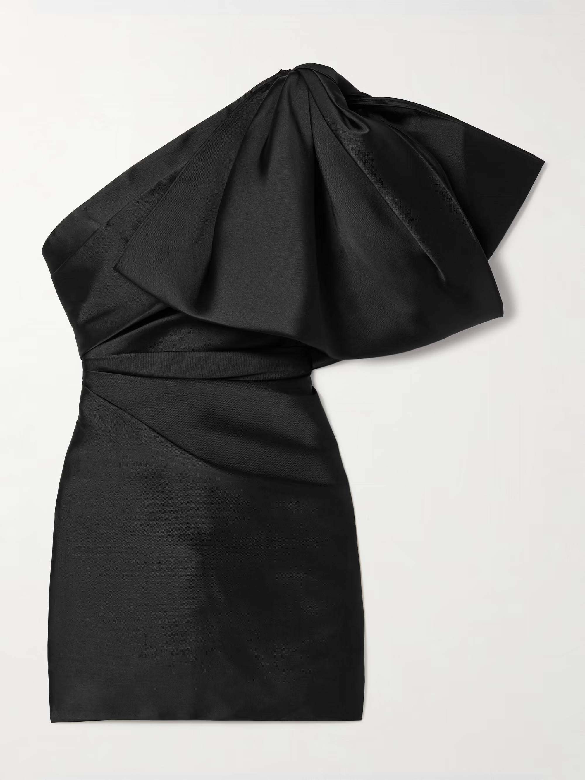 Marcela one-shoulder ruched faille mini dress | NET-A-PORTER (UK & EU)