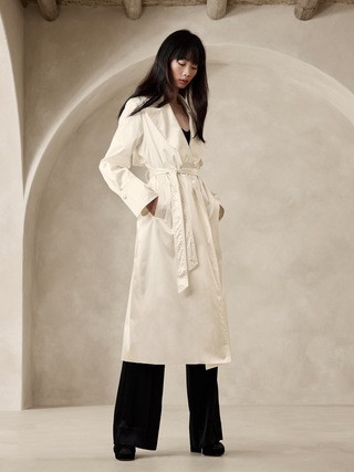 Maja Satin Trench | Banana Republic (US)