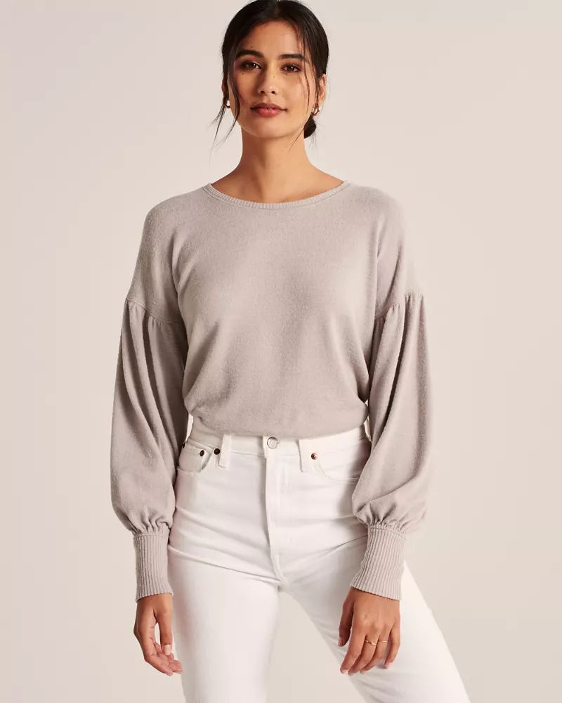 Long-Sleeve Puff-Sleeve Top | Abercrombie & Fitch US & UK