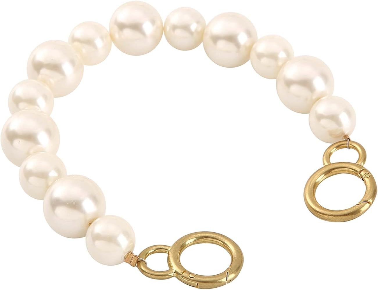 DIY Sturdy Large Imitation Pearl Bead Purse Handle Strap Bag Charms Handbag Chain Replacement Acc... | Amazon (US)