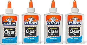 Elmer's Liquid School Glue, Clear, Washable, 5 Ounces, 4 Count - Great for Making Slime | Amazon (US)