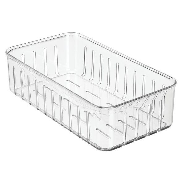 mDesign Vented Fridge Storage Bin Basket for Fruit, Vegetables - Clear | Target