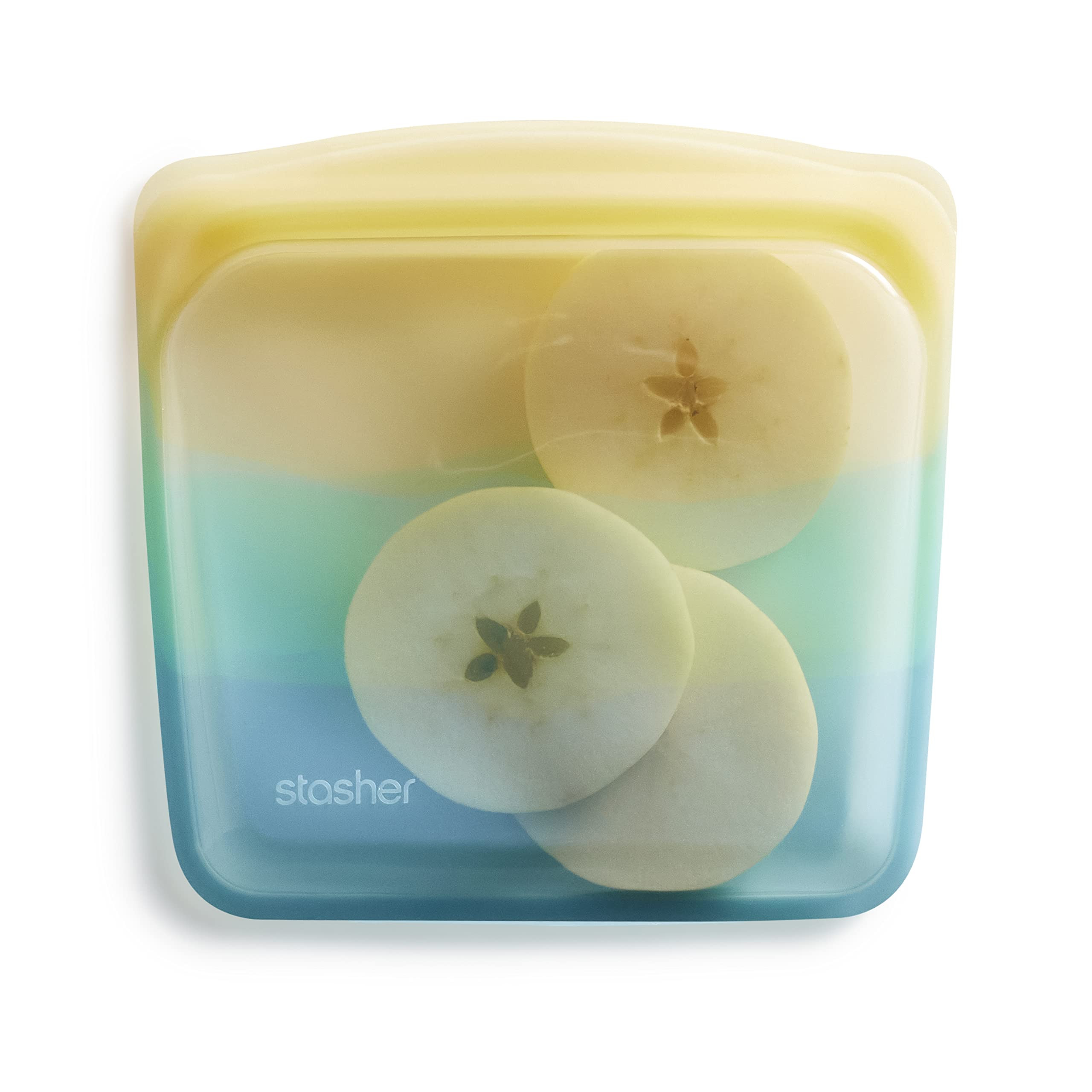 Stasher Premium Silicone Reusable Food Storage Sandwich Bag, Yellow Sea, Microwave, Sous Vide, Di... | Amazon (US)