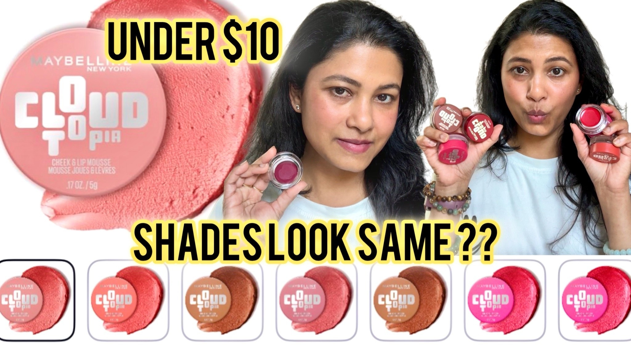 Maybelline Cloudtopia Lip and Cheek Mousse Blush on Brown Skin
https://youtu.be/iLTZCYXvk_s

♥️ SUBSCRIBE watch on my youtube channel- Pam Dsouza

#LTKgrwm #LTKootd #LTKBeauty