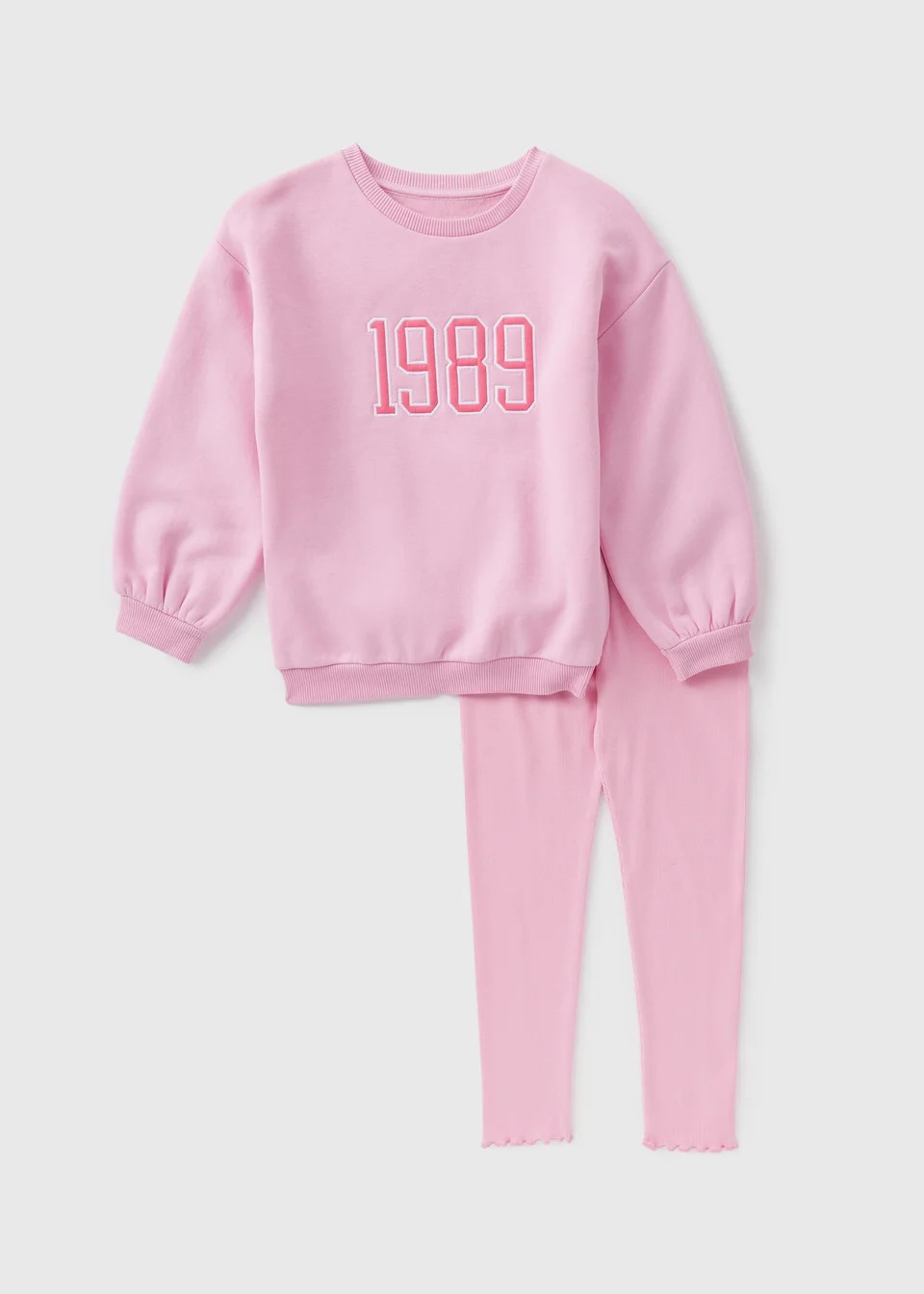 Girls Light Pink 1989 Sweatshirt & Leggings Set (1-7yrs) | Matalan (UK)