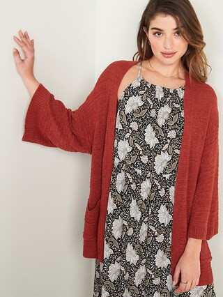Textured Open-Front Sweater for Women | Old Navy (US)