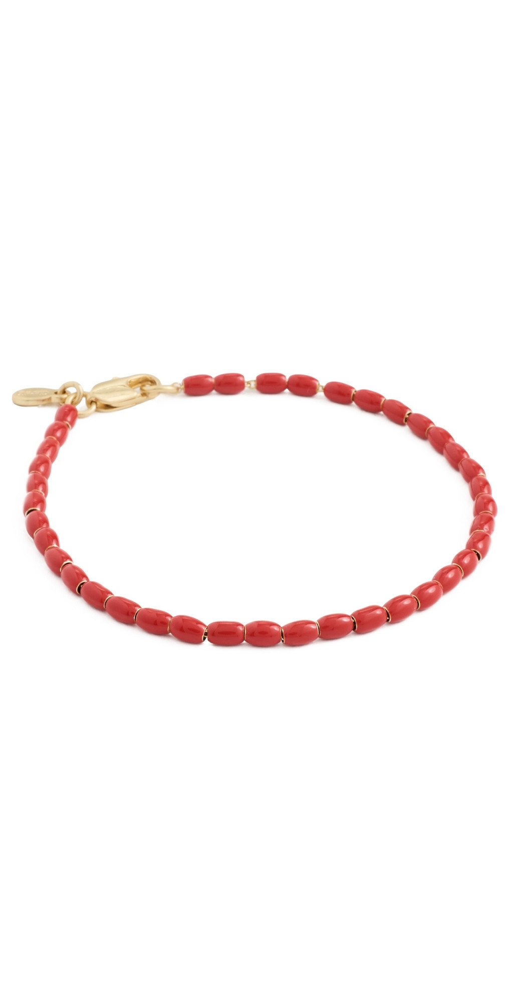 Clare V. Enamel Barrel Chain Bracelet Poppy One Size | Shopbop