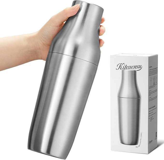 Kitessensu Hybrid Cocktail Shaker | Vacuum Insulated Stainless Steel Martini Shaker with Double W... | Amazon (US)
