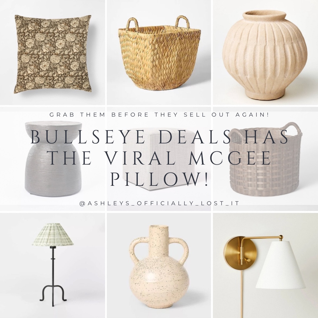 Bullseye Deals has thee viral Studio McGee pillow in stock! They also have vases, baskets, lamps, and tons more from their collection! 

#LTKHome #LTKFindsUnder50 #LTKSaleAlert