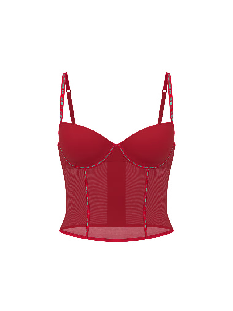 Buy Wink Lightly Lined Balconette Corset Top, Hushed Lilac - Order Bras online - Victoria's Secre... | Victoria's Secret (US / CA )