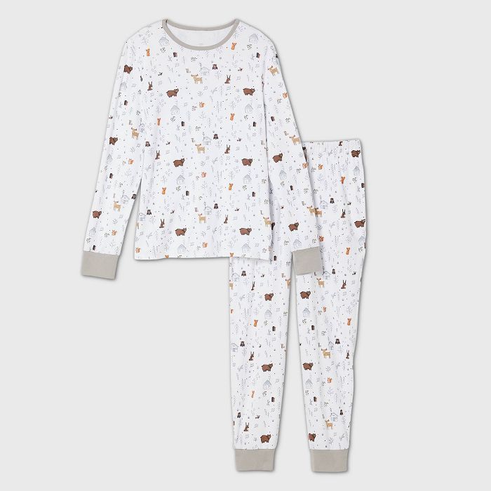 Men's Cabin Print Matching Family Pajama Set - White | Target