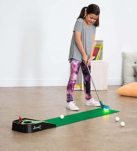 HearthSong Light-Up Indoor Golf Putting Game with Two Stainless Steel Light-Up Putters and Three ... | Amazon (US)