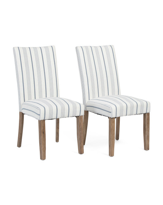 Set Of 2 Striped Dining Chairs | TJ Maxx
