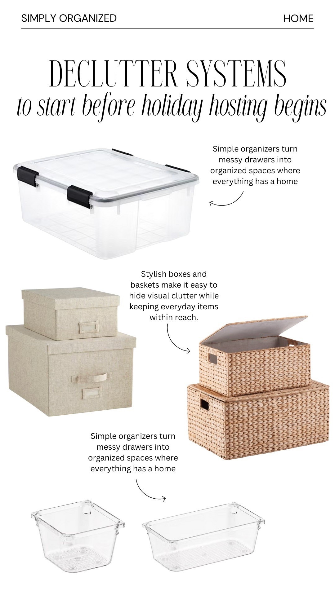 Start decluttering before the holiday hosting begins. Simple storage solutions, decorative bins, and organized drawers make it easy to clear the clutter and create calm before the season gets busy.

#LTKHome #LTKSeasonal #LTKHoliday