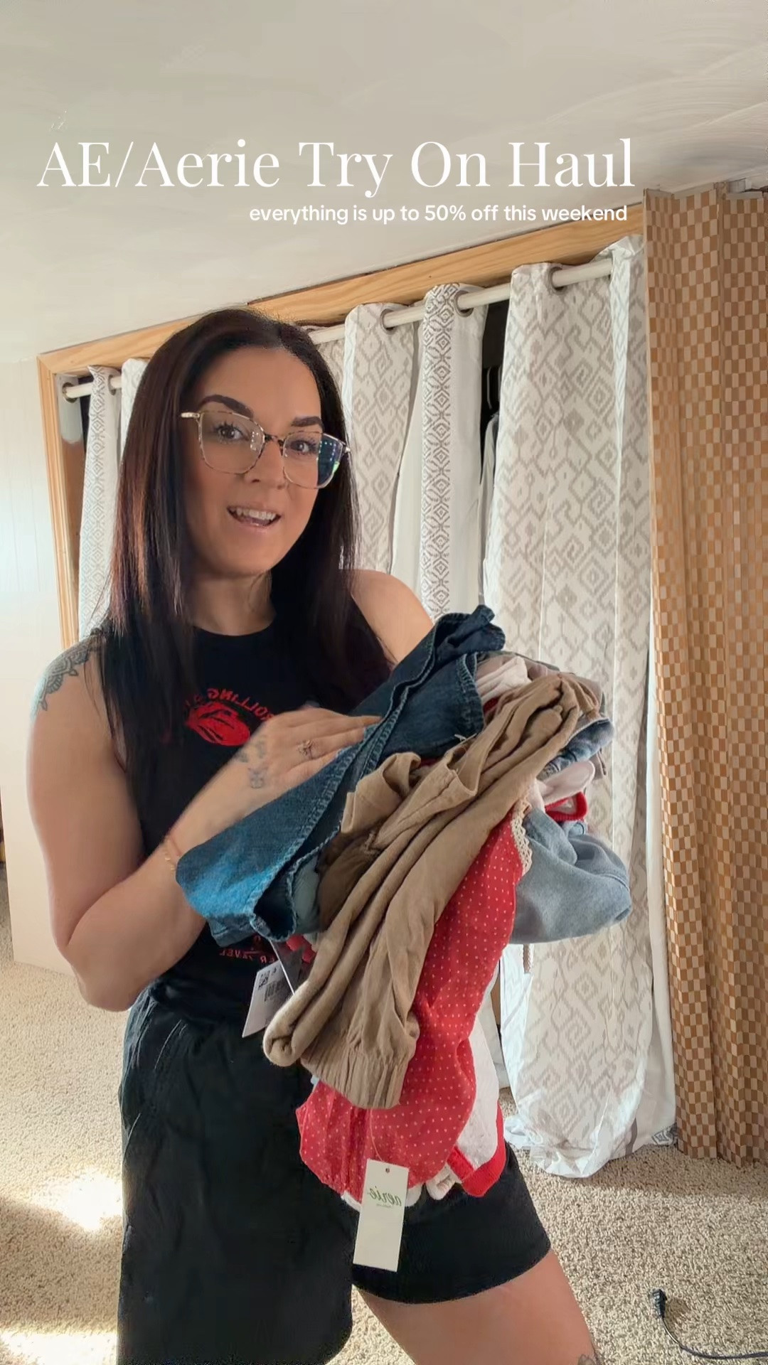 Try on my @Aerie @American Eagle Outfitters purchases with me

All tops & bottoms are size small - denim shorts are size 4 - I’m 4’11 120 pounds for reference

#LTKgrwm #LTKootd #LTKPetite