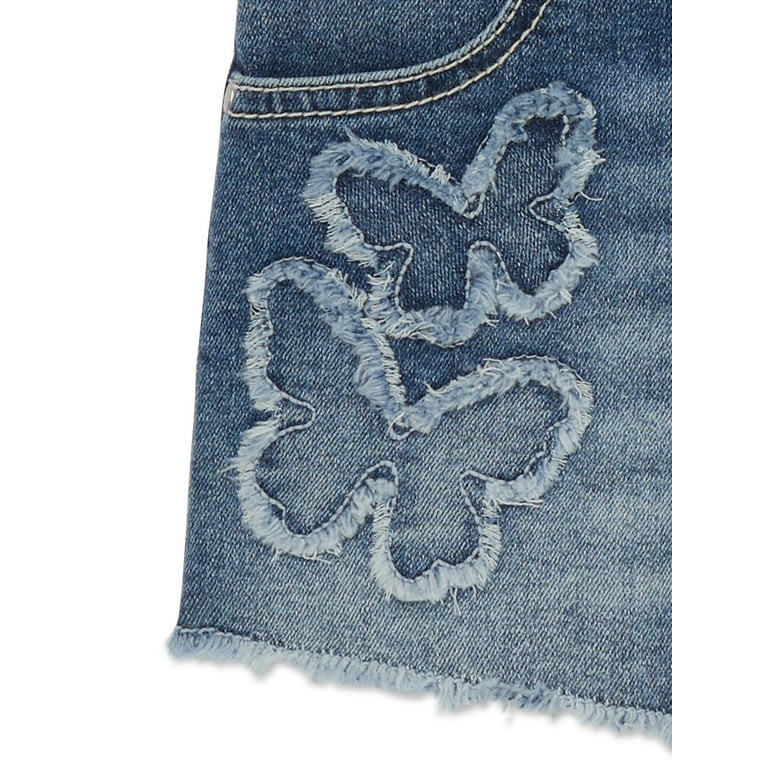 Wonder Nation Toddler Girl Embroidery Denim Short, 12 Months-5T | Walmart (US)