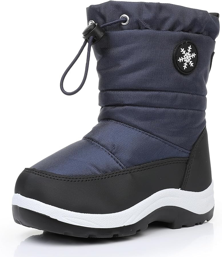 Ahannie Boys Girls Snow Boots Toddler Kids Winter Boots Water Resistant Warm Side Zipper Shoes(To... | Amazon (US)