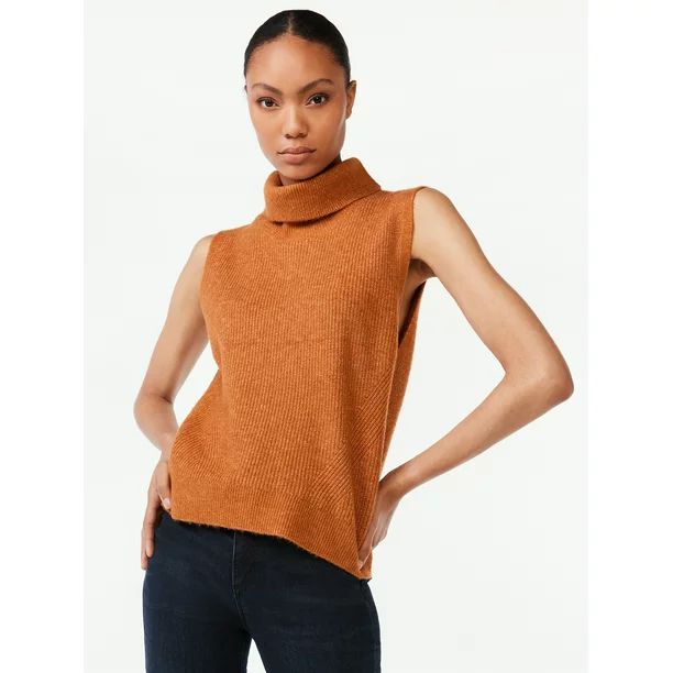 Scoop Women's Sleeveless Turtleneck Sweater - Walmart.com | Walmart (US)