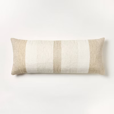 Oversized Woven Lumbar Throw Pillow Cream/Neutral - Threshold™ designed with Studio McGee | Target
