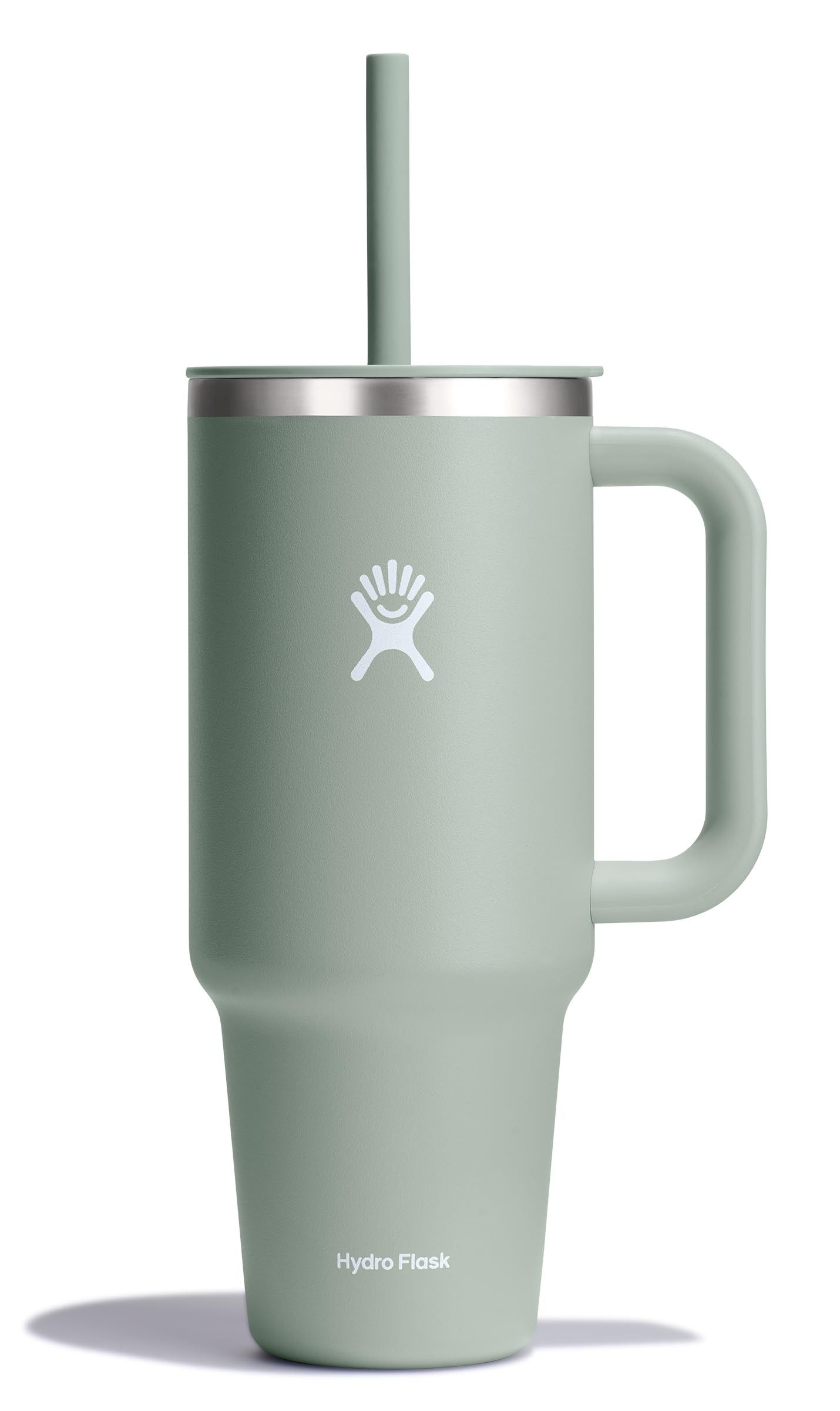 Hydro Flask 40 Oz Travel Tumbler with Handle, Lid and Straw - Insulated Stainless Steel in Agave | Amazon (US)