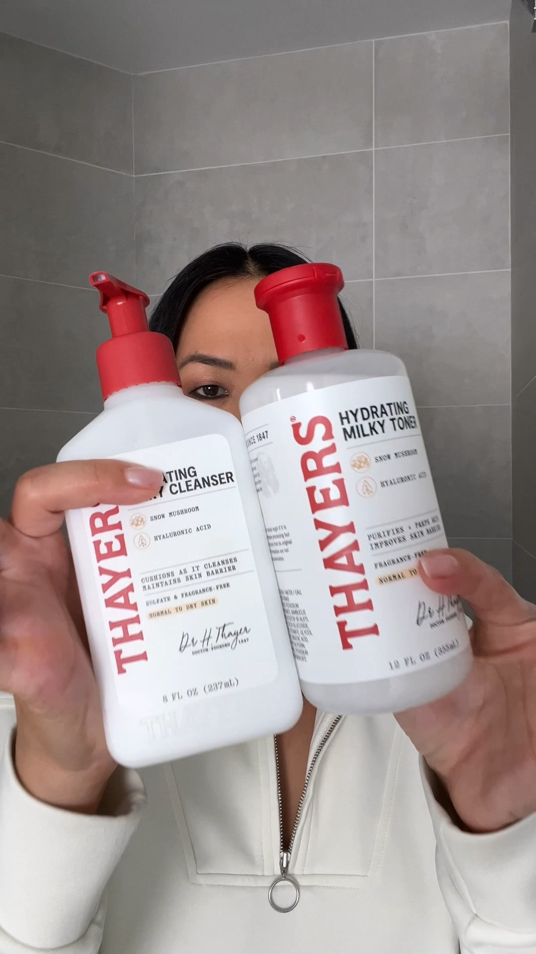 #ad Let's take off all of my makeup with two skincare staples from @Thayers! Love the Hydrating Milky Cleanser and Toner combo to make sure everything is removed at the end of the day.

Starting off with the Hydrating Milky Cleanser which is a great formula for dry sensitive skin. Love that it's fragrance free, alcohol free and cruelty free. It's non-drying and leaves the skin feeling smooth.

I always follow my cleansing routine with a toner or cleansing water to make sure everything is removed. I recently discovered Milky Toners and this one from Thayers 100% lives up to the hype. Using a toner helps to make sure everything is removed. I love hydrating formulas to add hydration. If I'm using this in the morning it also works to prep the skin for makeup.

You can find both available at @Target linked in my @shop.ltk profile! #liketkit

#ThayersPartner #targetstyle #target #TargetPartner

#LTKBeauty #LTKselfcare