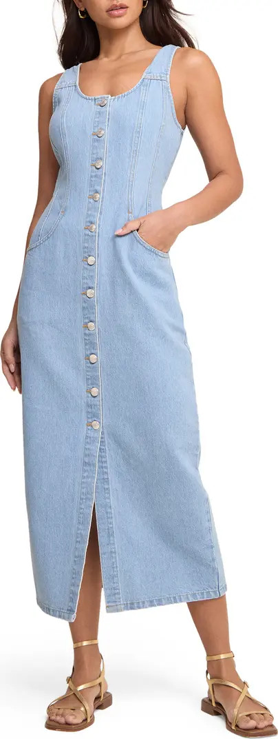 Nobody's Child Quays Denim Button-Up Midi Dress | Nordstrom | Nordstrom
