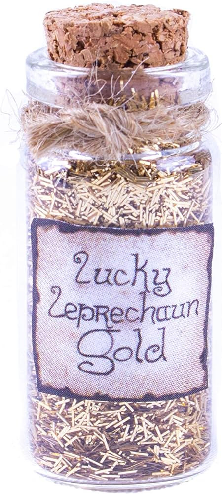 Miniature Lucky Leprechaun Gold Glitter in a corked Bottle Perfect for a Leprechaun Trap on St. P... | Amazon (US)