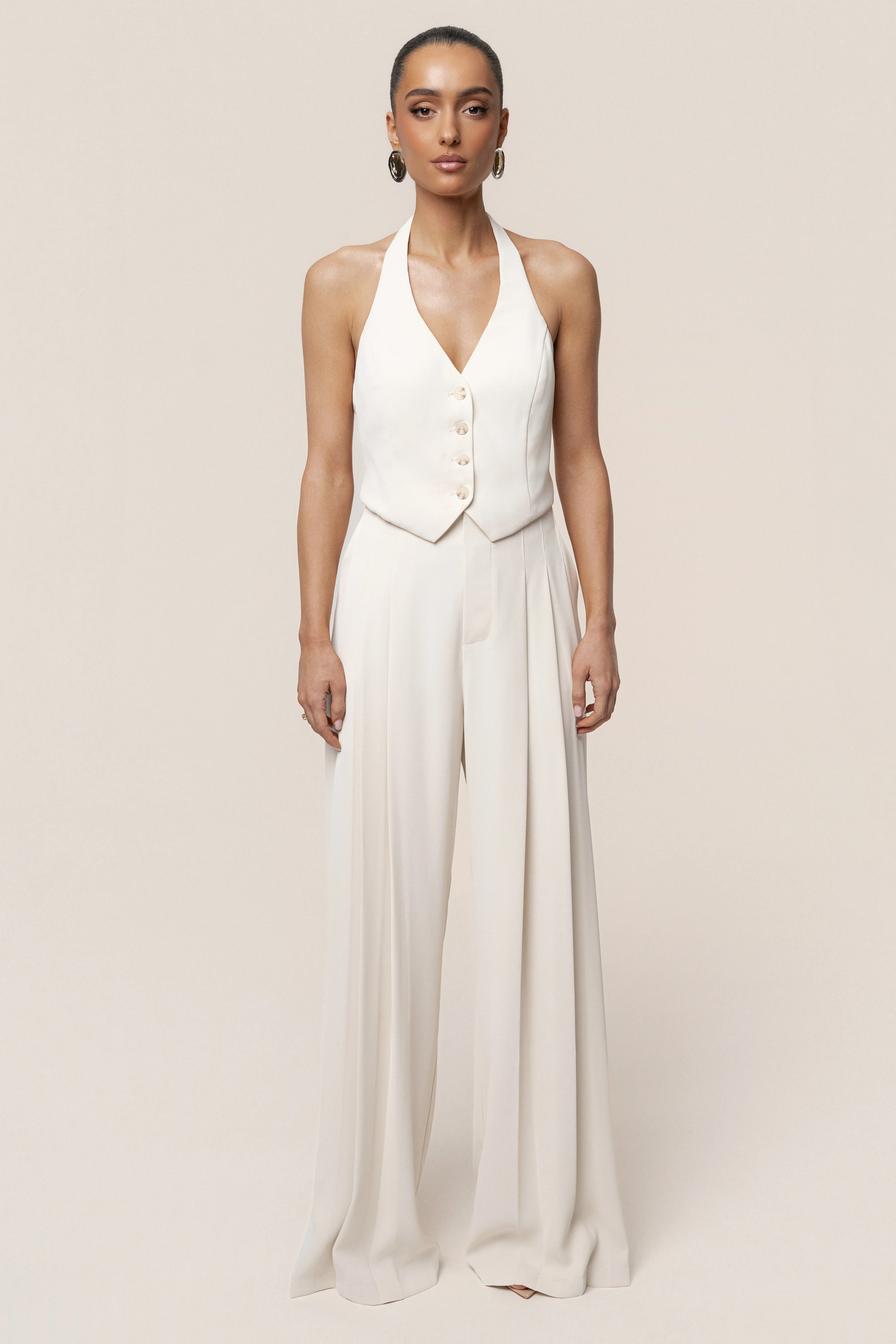 Ivory Signature Elegance Trousers | JLUXLABEL US
