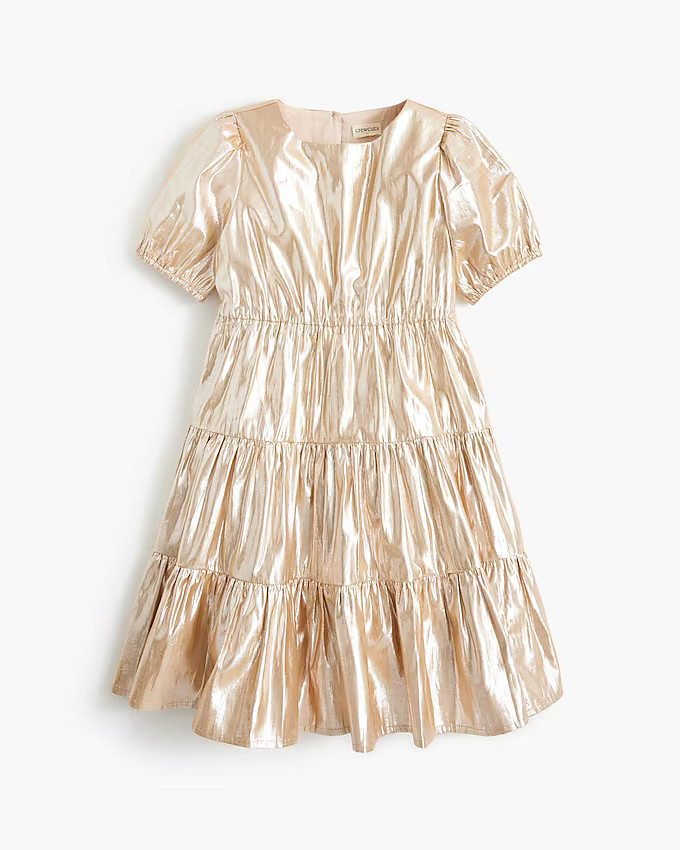 Girls' tiered shimmer dress | J.Crew Factory