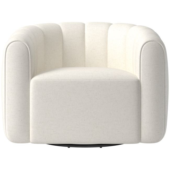 Fitz Swivel Chair Camila Oyster | CB2