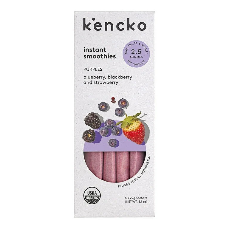 Kencko Purples Organic Instant Fruit & Veggie Smoothies, Drink Mix, .78 oz, 4 Pack - Walmart.com | Walmart (US)