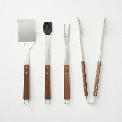 4pc Stainless Steel Grilling Tool Set - Hearth & Hand™ with Magnolia | Target