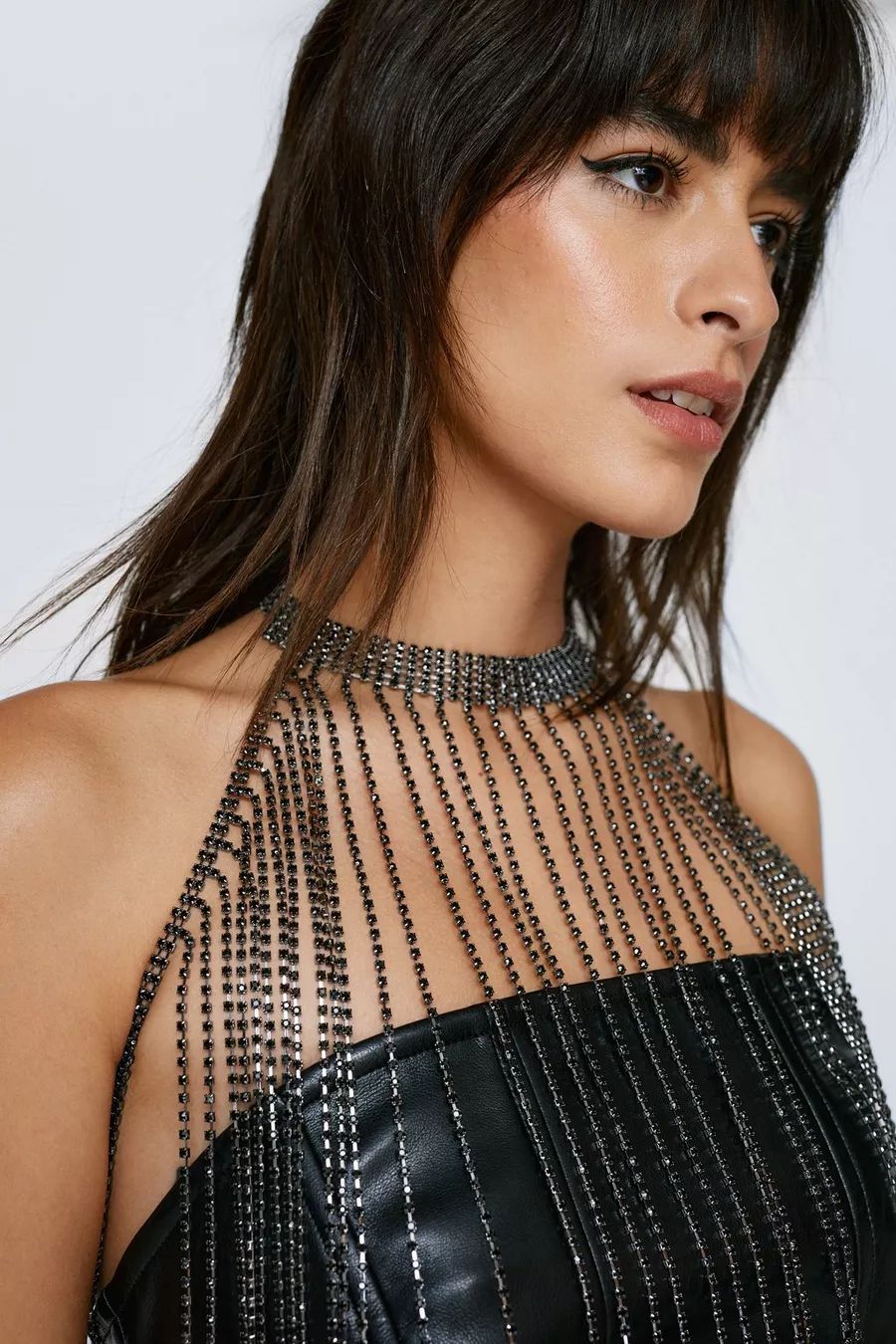 Trophy Diamante Waterfall Necklace | Nasty Gal (US)
