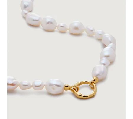 Baroque Pearl Charm Necklace | Monica Vinader (Global)
