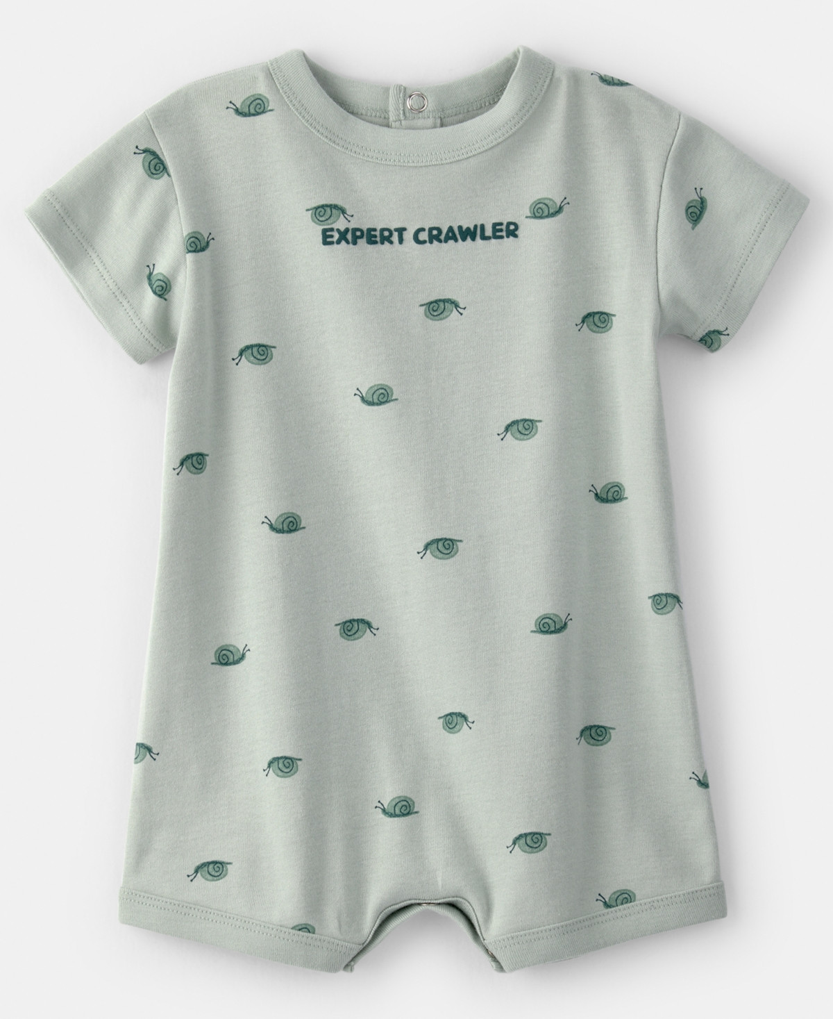 Carter's Baby Boys' Expert Crawler Snail Short-Sleeve Romper - Green | Macy's