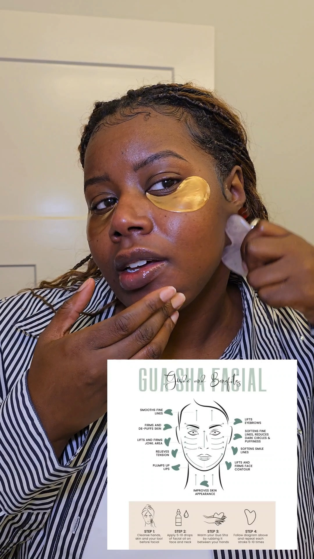 I’ve been loving a few minutes of gua sha before my moisturizer—it helps with puffiness and gives that natural lift. Sharing a quick guide you can screenshot and follow along with during your skincare routine.

#LTKBeauty