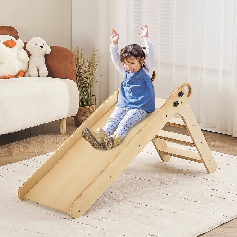 Linor Wooden Slide for Toddlers, Toddler Slide Indoor, Kids Slide for Age 1-5, Wooden Foldable Ba... | Amazon (US)
