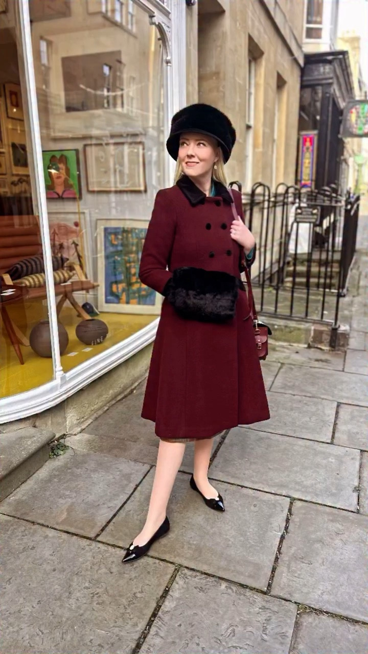 An elegant look for January! Partnered my princess-style burgundy wool coat (past) by Monsoon with a chic pair of ballerinas, the Cambridge Satchel Co Traveller Bag in Oxblood, Auree moonstone drop earrings and the fur muff I found at a vintage fair a while ago. I’ve added many coat styles (mostly on sale) to inspire you 

#LTKuk #LTKwinter #LTKeurope