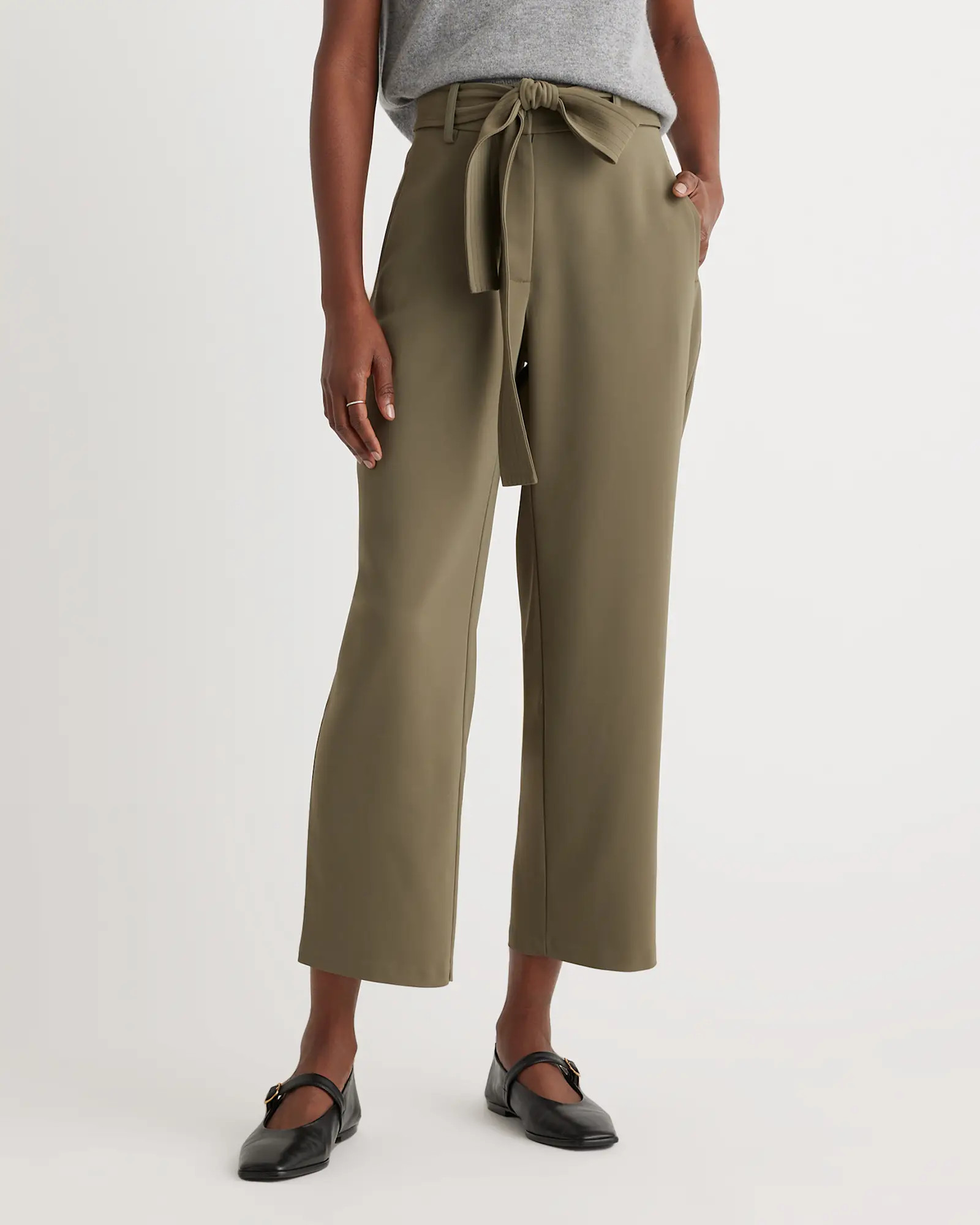 Stretch Crepe Paperbag Pants | Quince