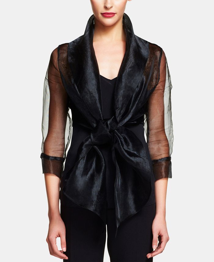 Adrianna Papell Organza Wrap Jacket & Reviews - Sweaters - Women - Macy's | Macys (US)