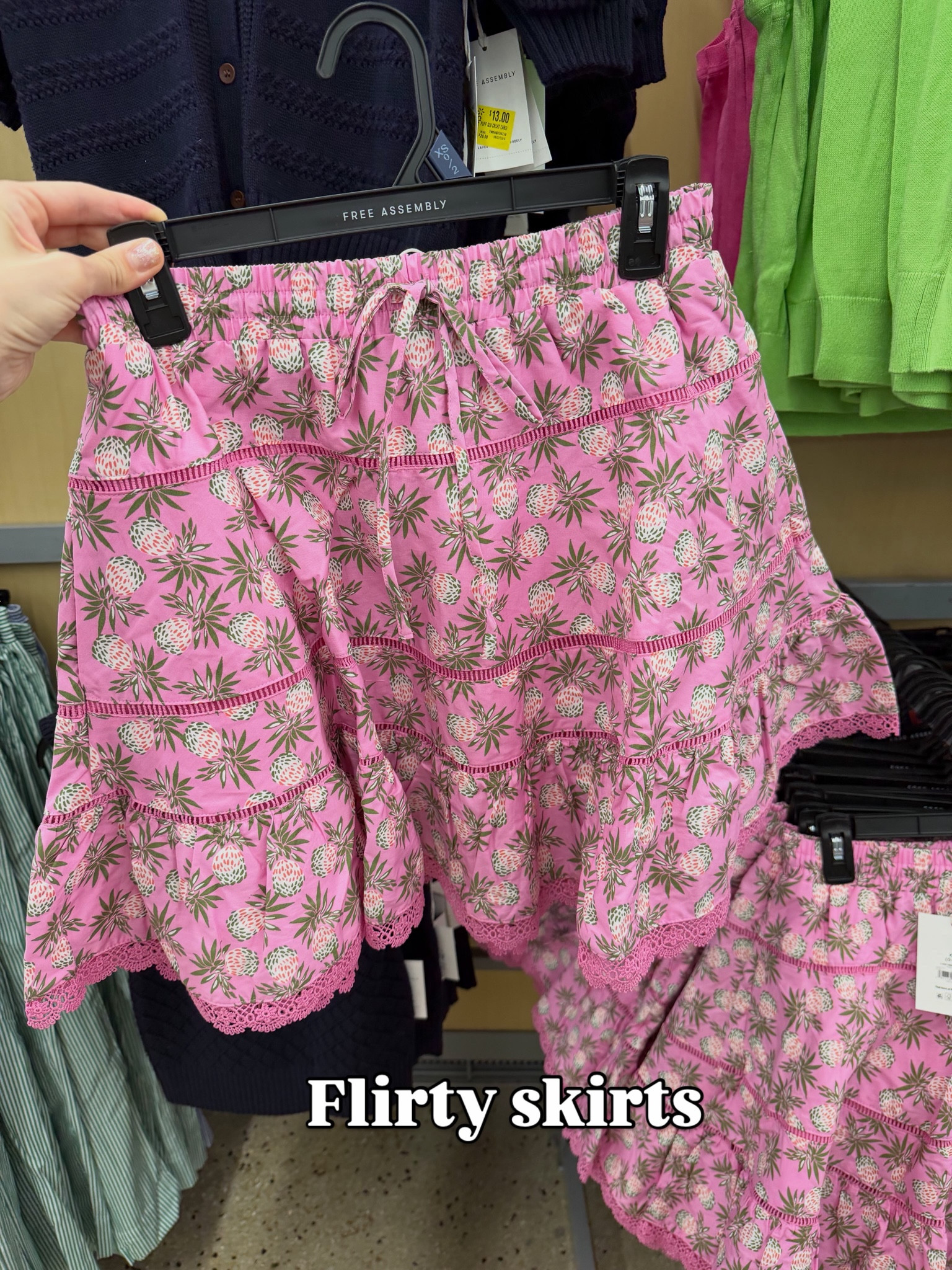 Cutest cotton tiered skirts at Walmart, two colorways #walmartfashion
