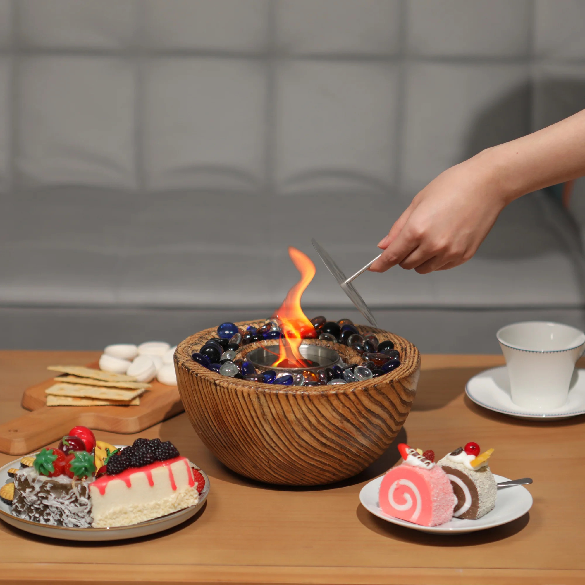 MF Studio Portable Tabletop Fire Pit Fire Bowl Clean Burning, Alcohol Fireplace for Indoor Outdoo... | Walmart (US)