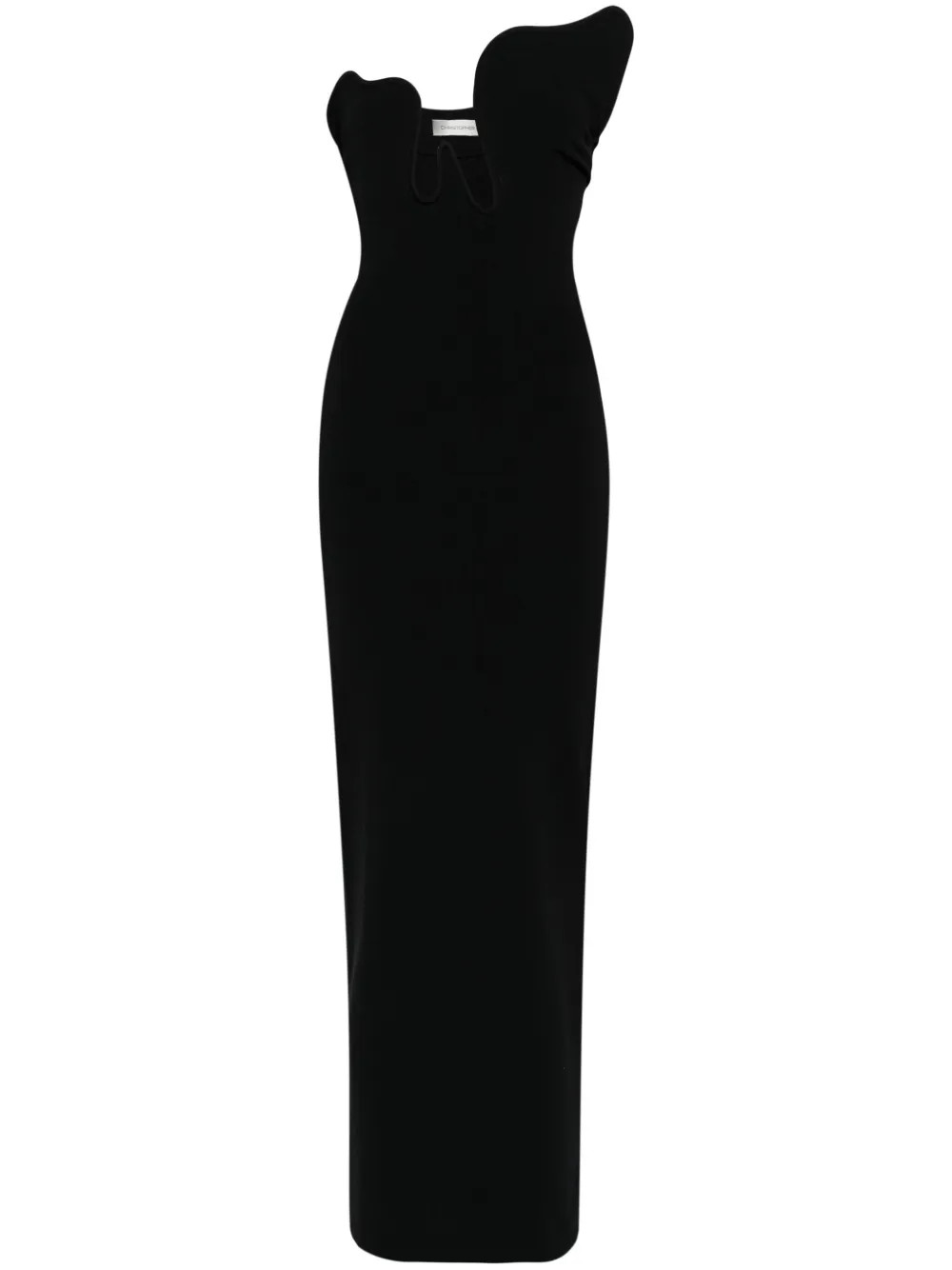 Christopher Esber Asymmetric Crepe Long Dress - Farfetch | Farfetch Global